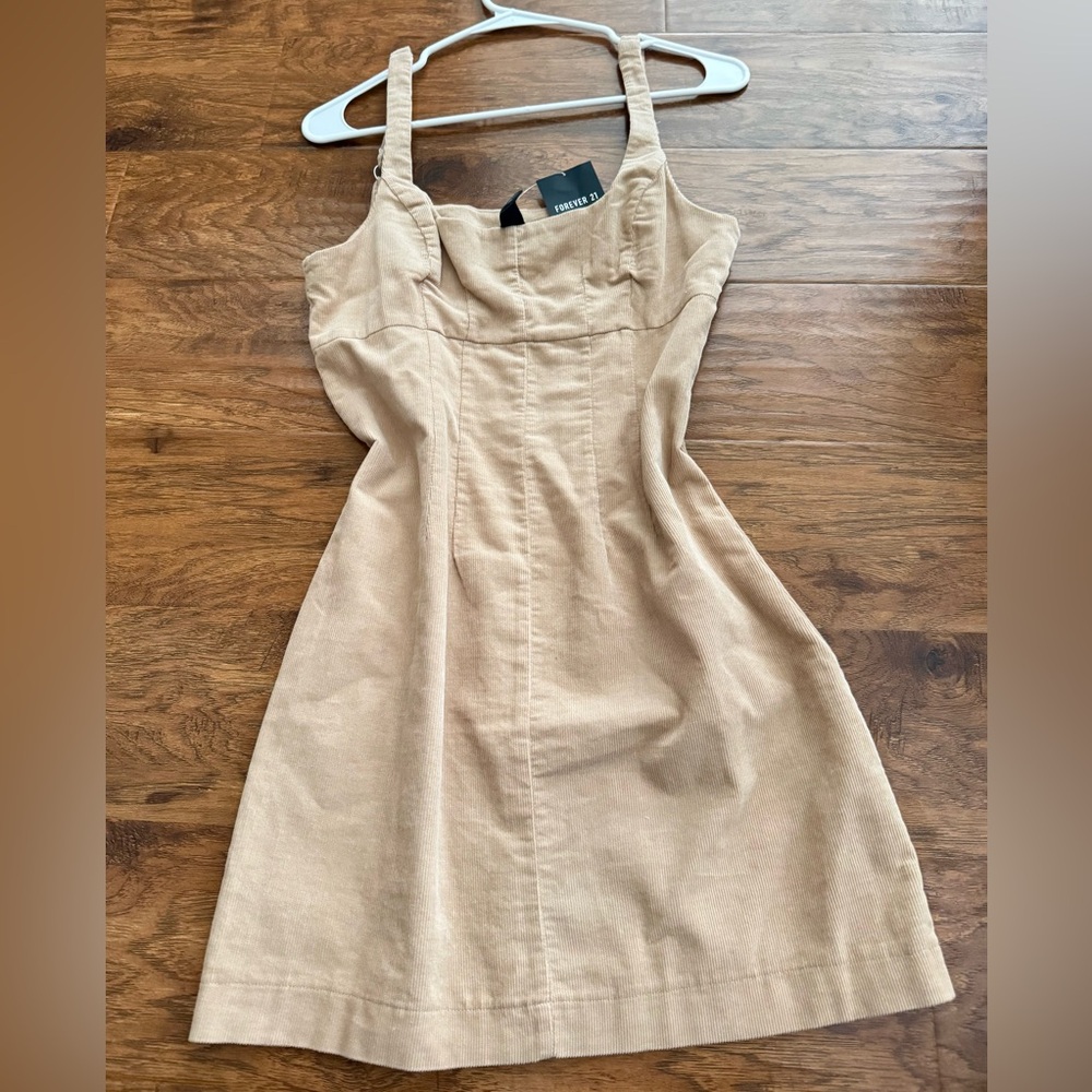 Forever 21 Light Brown Corduroy Dress